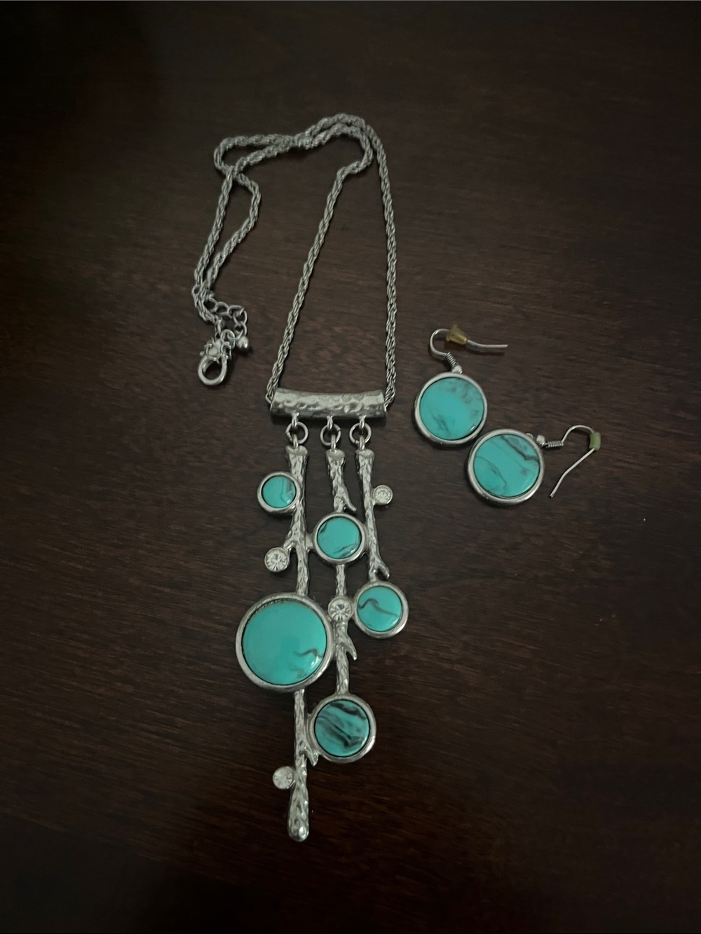 Turquoise Necklace and Earrings